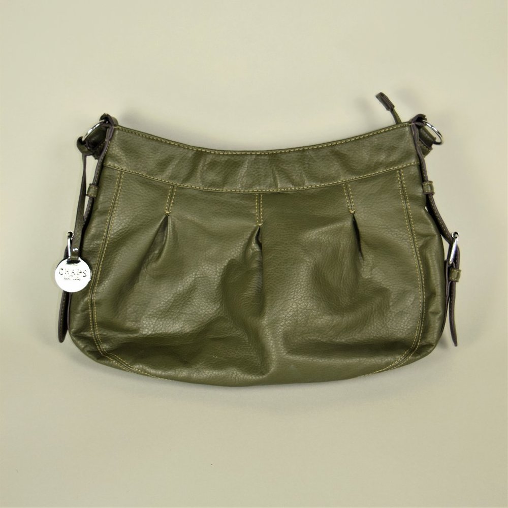 Chaps Olive Green Faux leather Handbag
